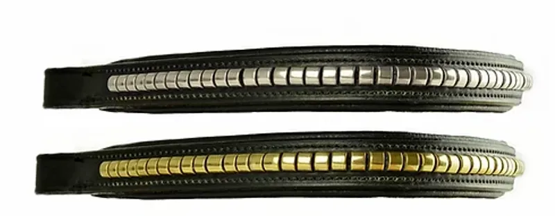 Dever Classic Clincher Browband Rounded Brown With Brass